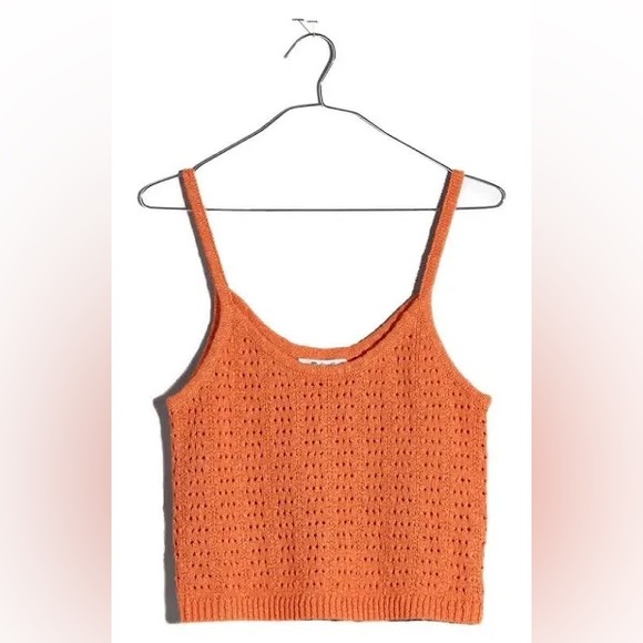 Madewell Coral Crochet Lightweight Open
Stitch Sweater Knit Vera Tank Top- XS - Picture 7 of 7